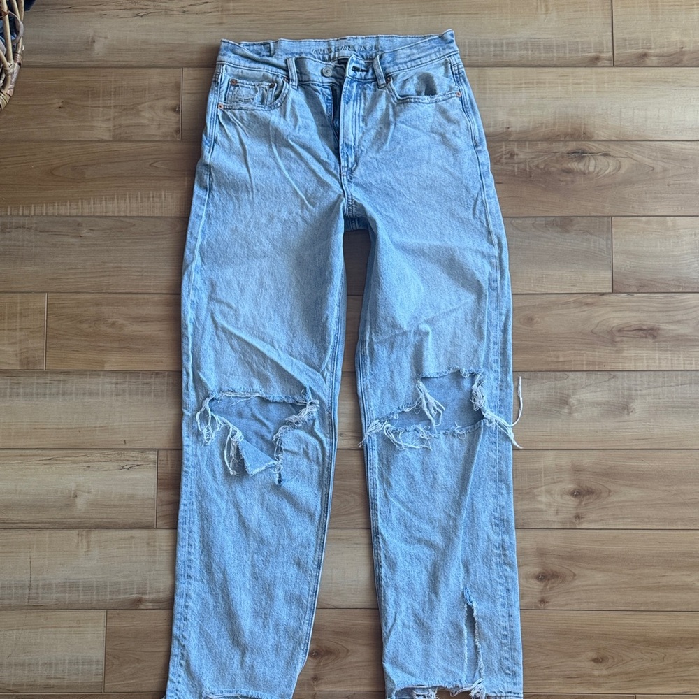 Distressed Light Blue Women's Jeans
